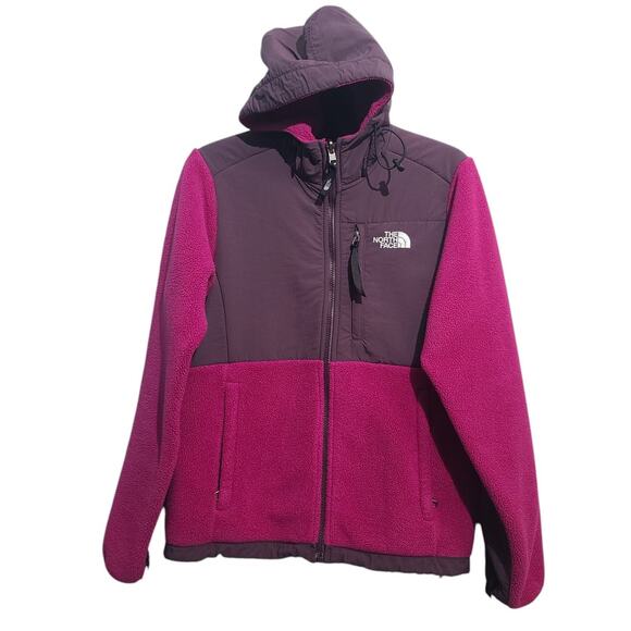 North Face Women’s Denali Hooded Polartec Fleece Jacket Small Purple GUC Recycle - Picture 1 of 6